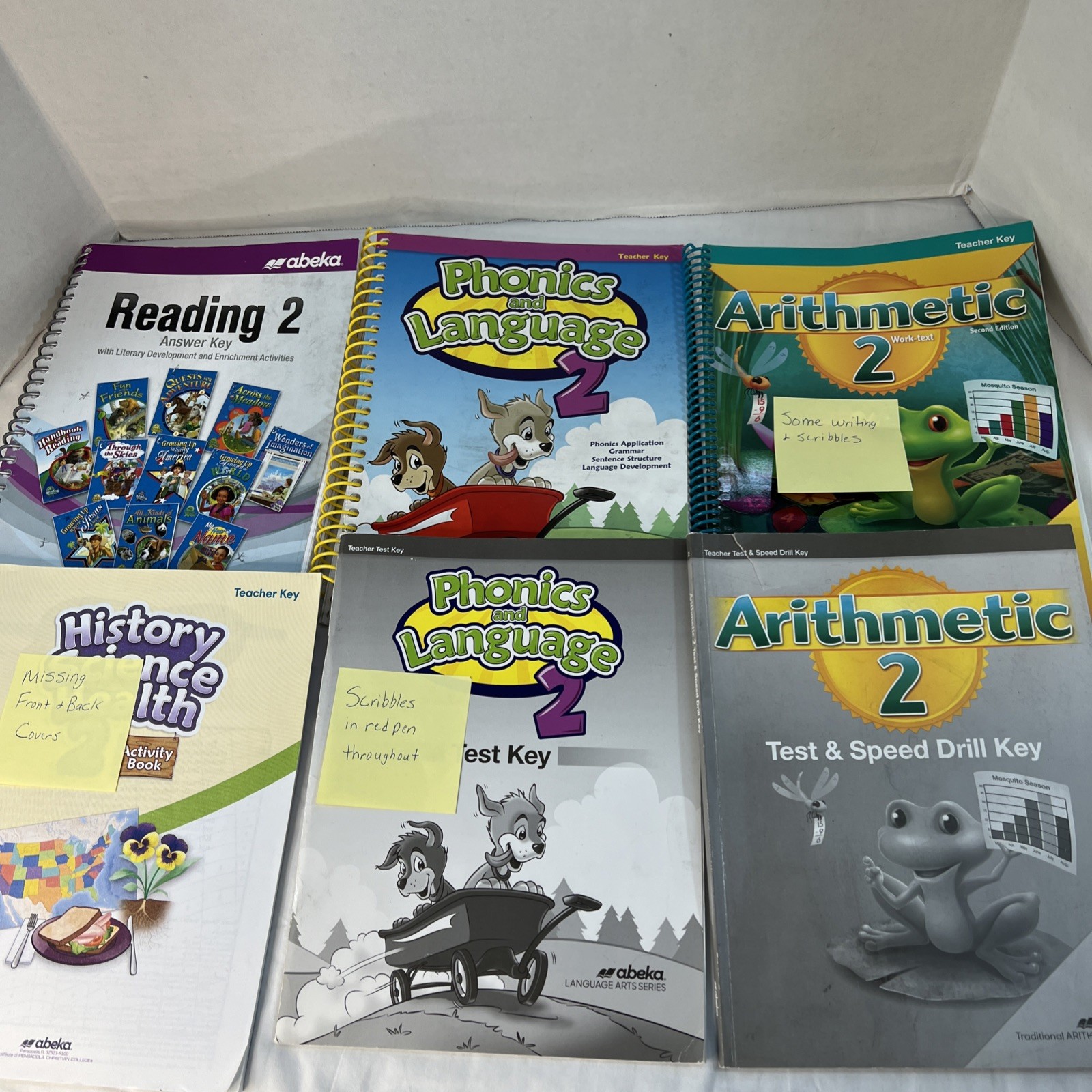 Abeka 2nd Grade 2 Lot Of 6 Teacher Keys Some Writing See Full Description