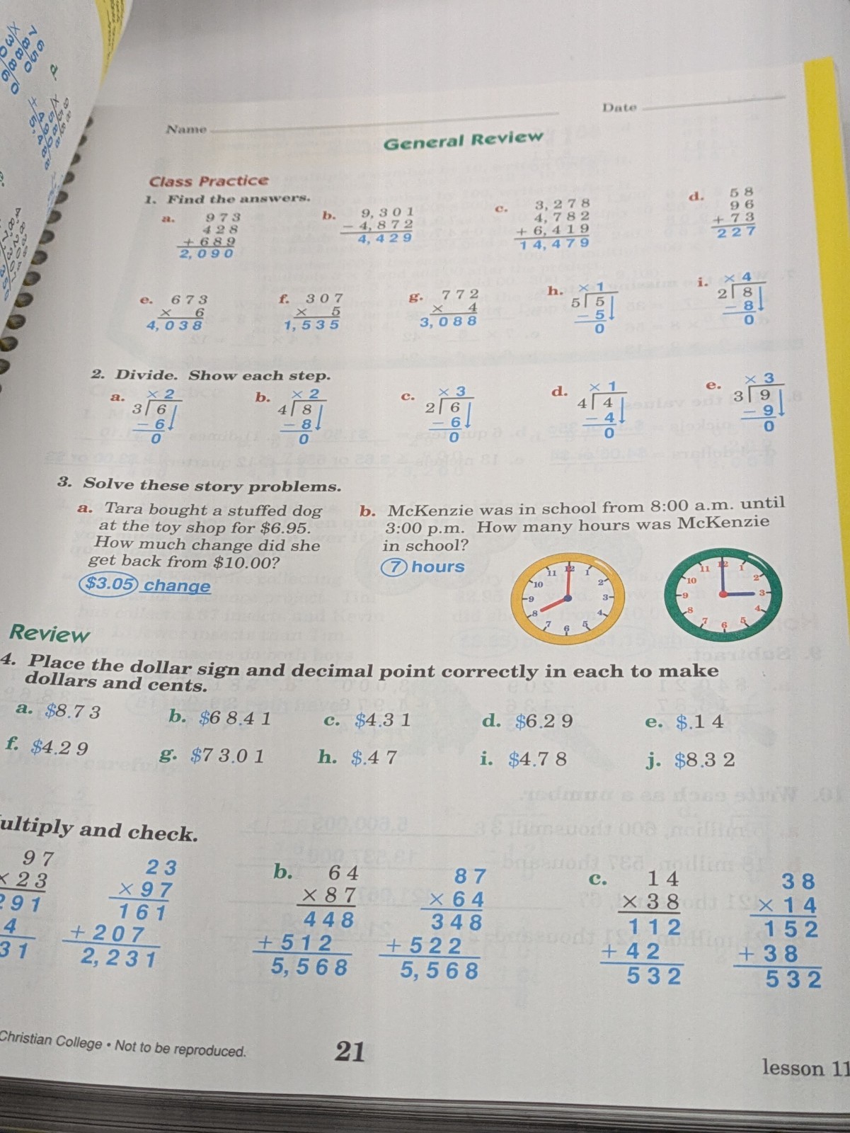 Arithmetic 4 Work-text Teacher Key Third Edition 1995 – A Beka Book By Judy Howe