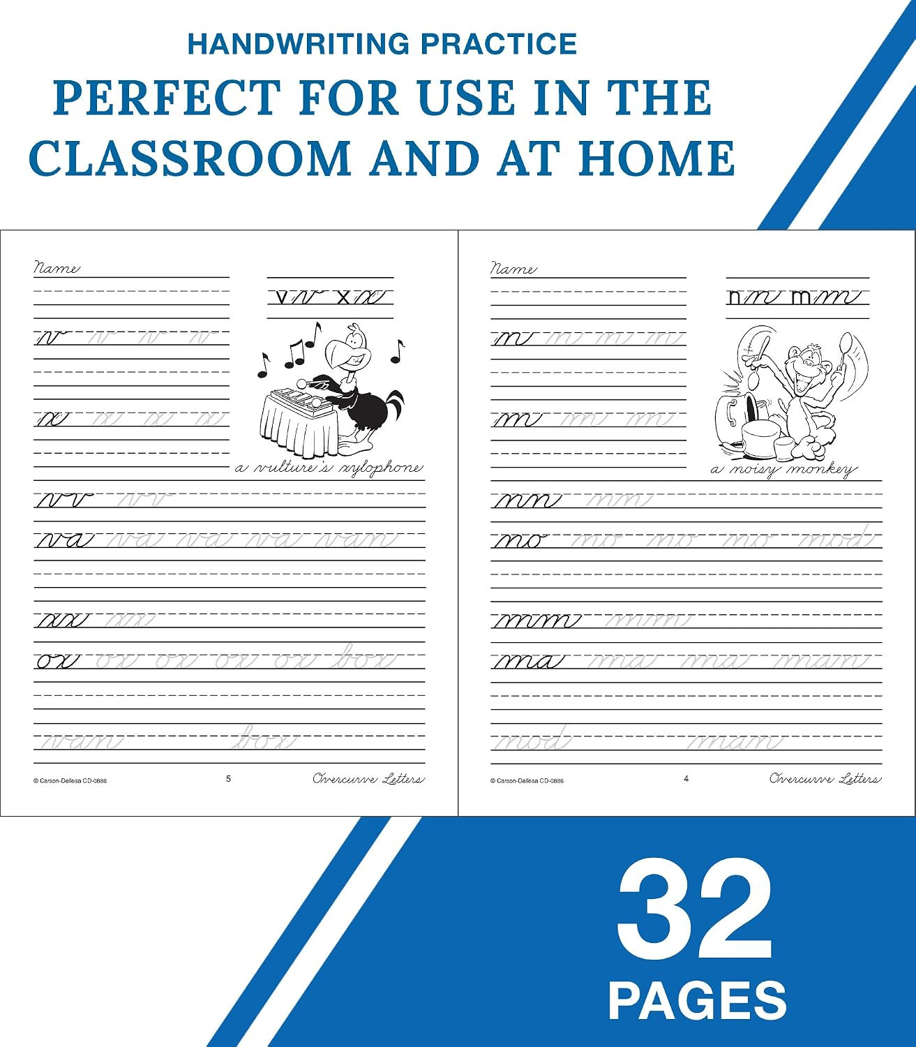 Carson Dellosa Beginning Cursive Handwriting Workbook, Traditional Writing Book