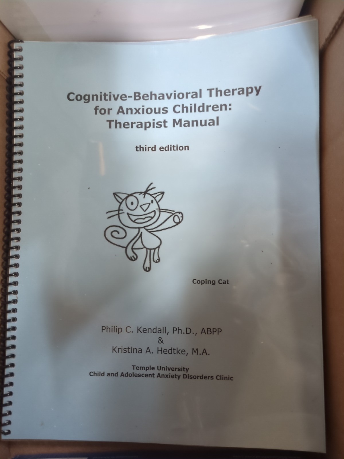 Coping Cat Cognitive Behavioral Therapist Manual 3rd Edition New #47
