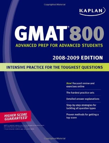 KAPLAN GMAT 800, 2008-2009 EDITION *Excellent Condition*