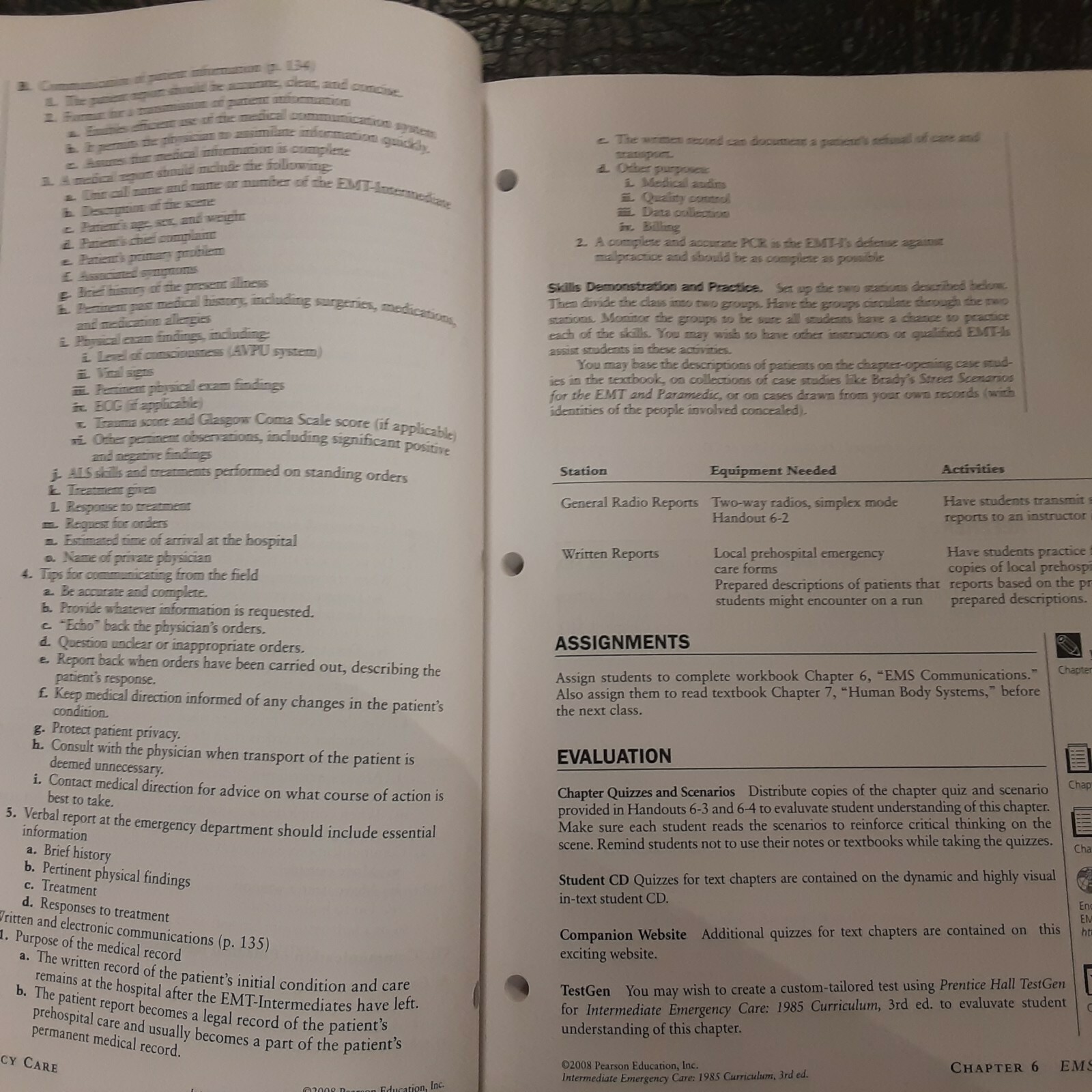 Brady Instructors Resourse Manual Intermediate Emergency care
