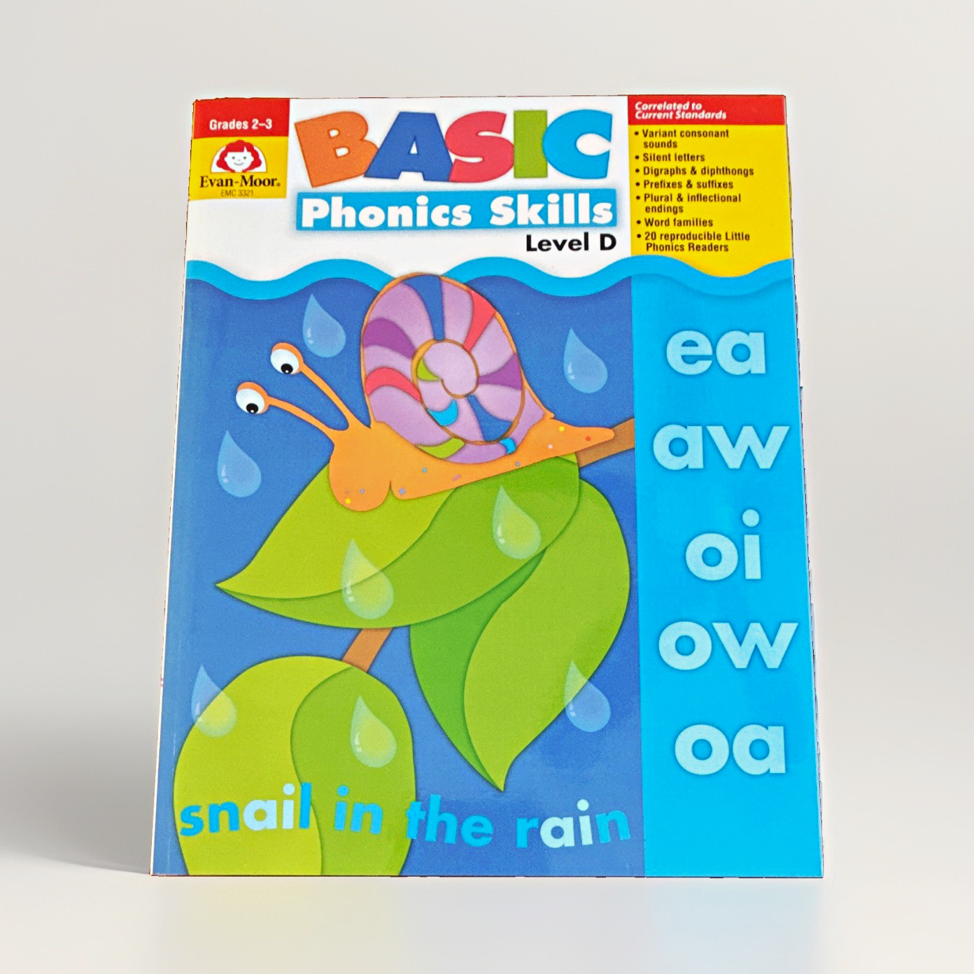 Evan-Moor Basic Phonics Skills Level D Workbook Grades 2-3 Reproducible