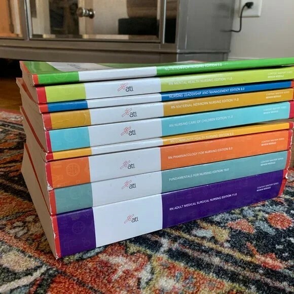 ATI Nursing Books – All 9 RN ReviewModules & 1 NCLEX Review – LATEST EDITIONS!!