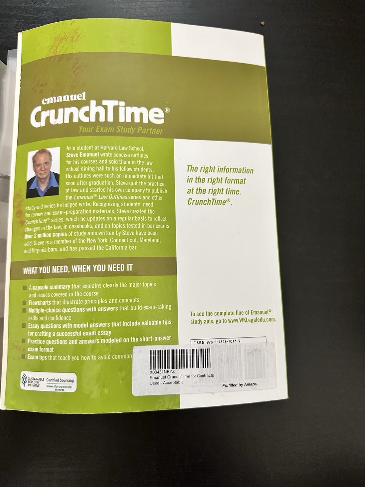CrunchTime Contracts 6th Edition Study Guide, Steven L. Emanuel (2013)