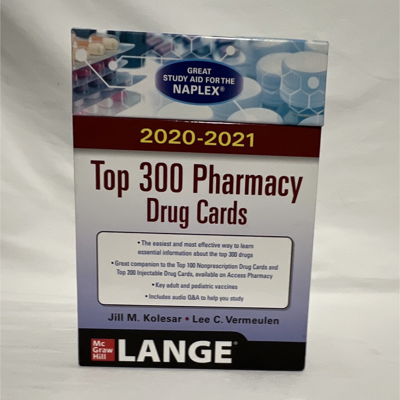 LANGE Top 300 Pharmacy Drug Cards 2020-2021 Flashcards Study Guide Audio