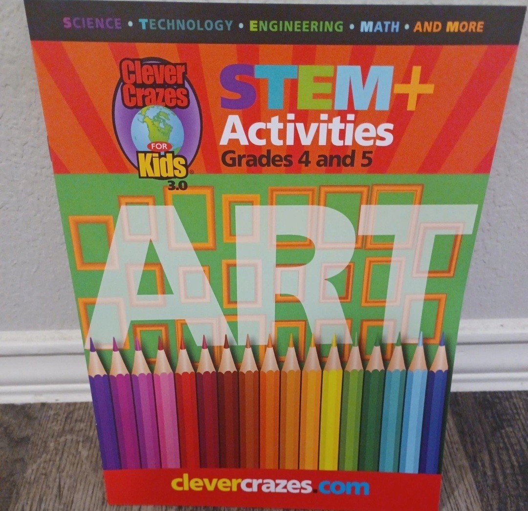 Homeschooling:Clever Crazes STEM Activities Grades 4-5 (4 Books Included)