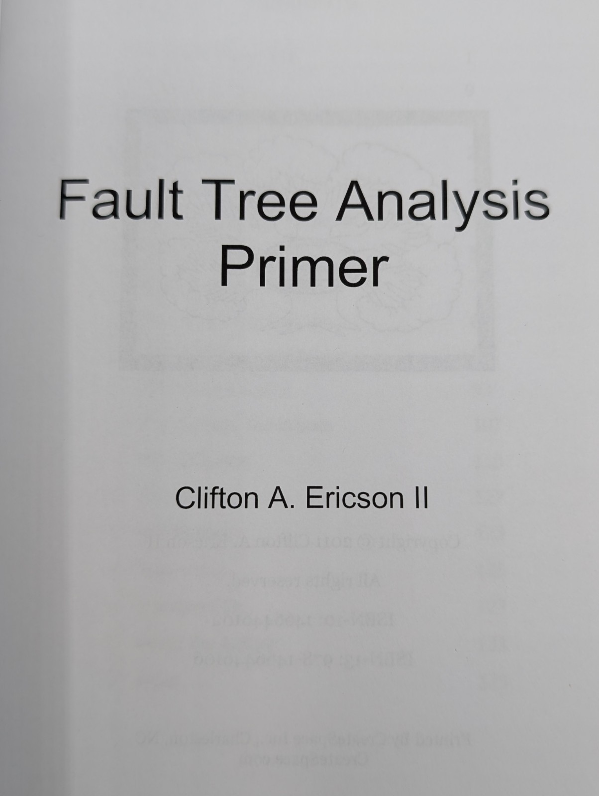Fault Tree Analysis Primer by Clifton Ericson