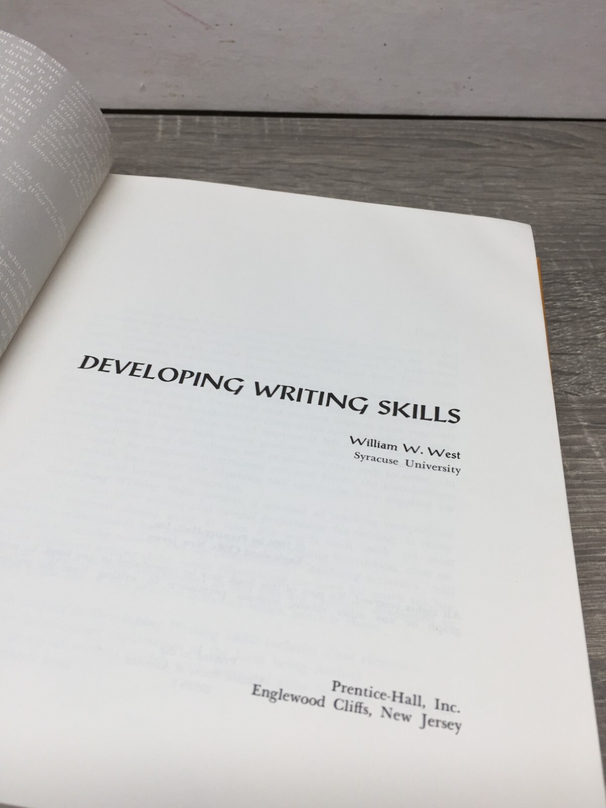 Developing Writing Skills by William W. West 1966 English, Writing texbook VTG