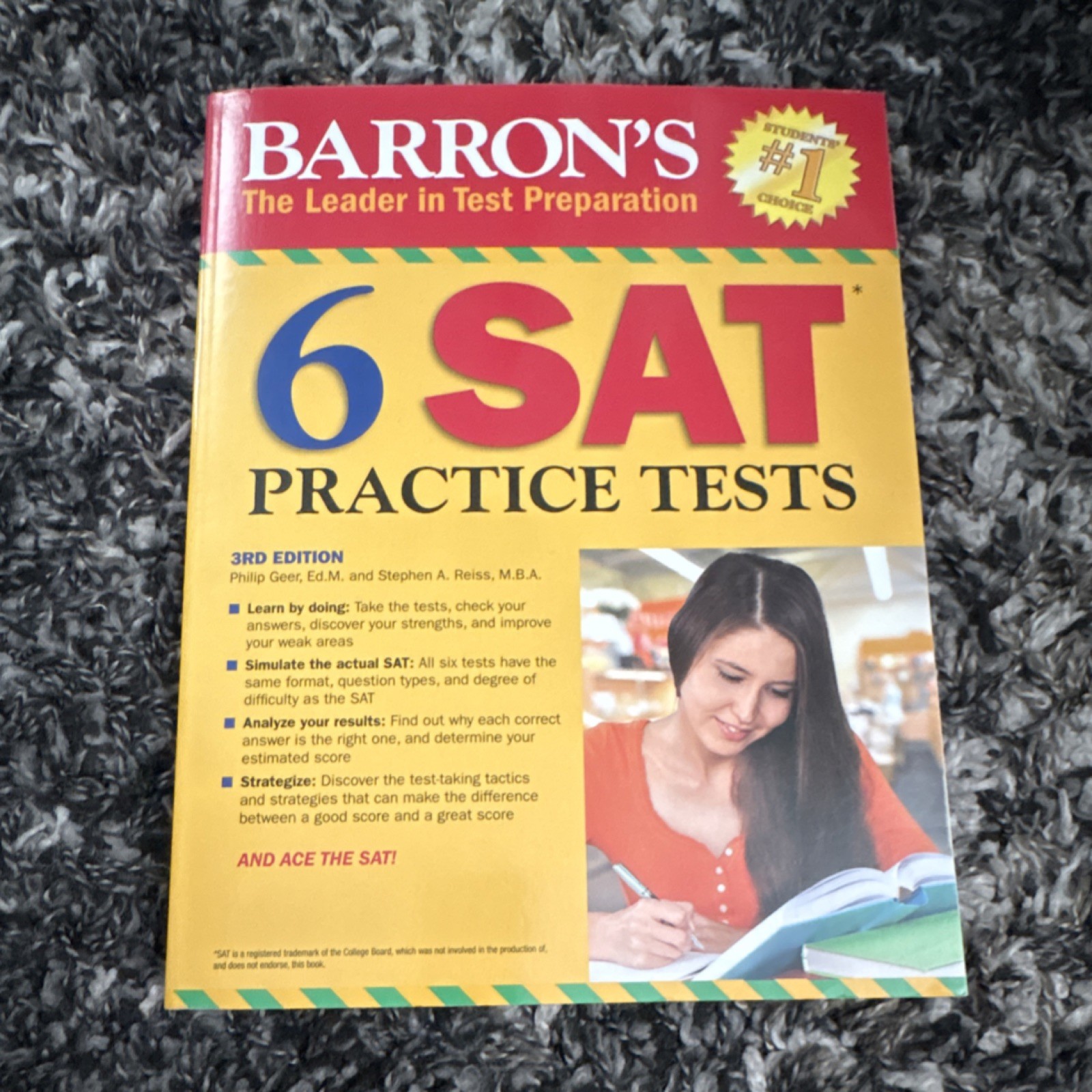 Barron’s 6 SAT Practice Tests 3rd Edition Study Guide Paperback