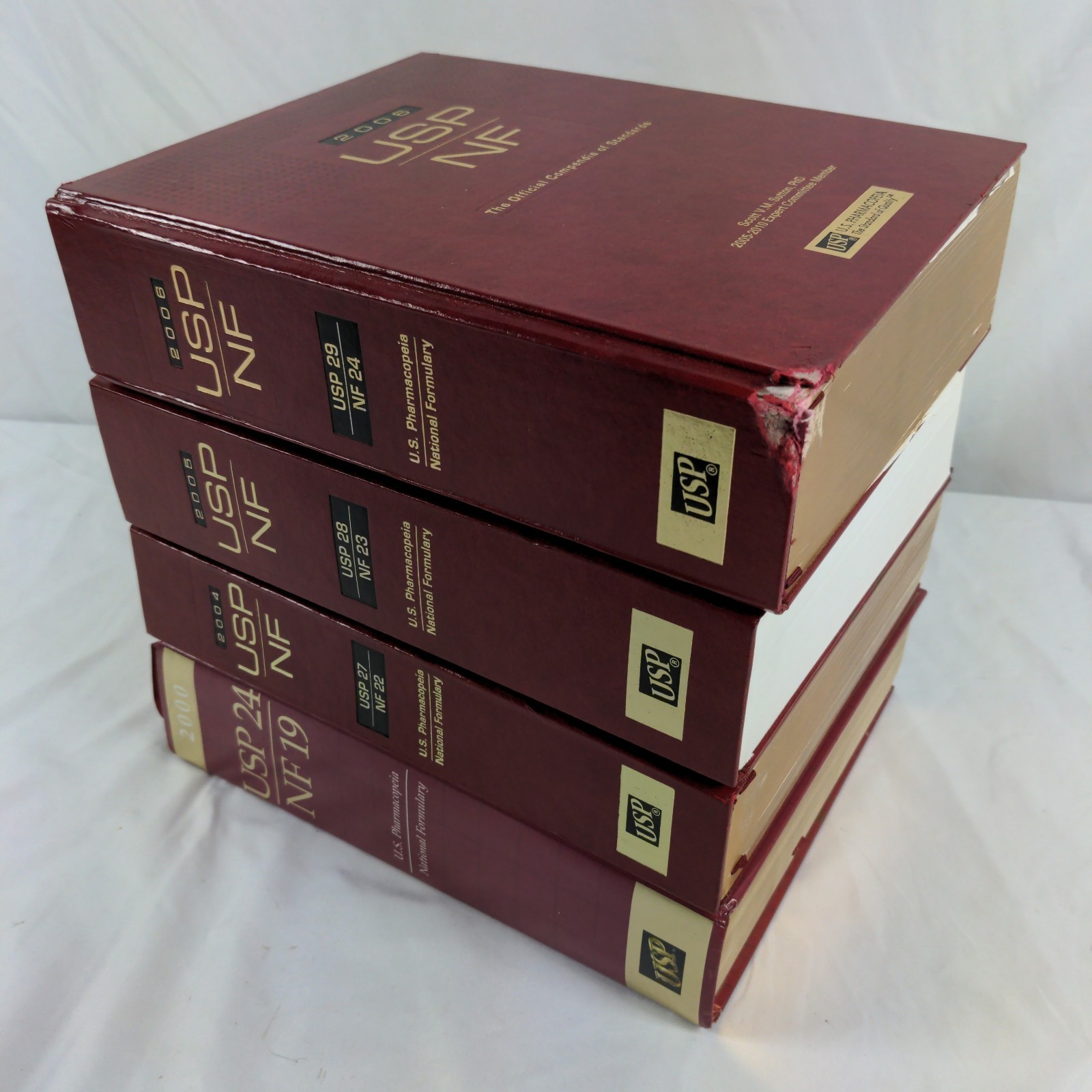Lot of 4 US Pharmacopeia National Formulary USP NF 2000 2004 2005 2006 Reference