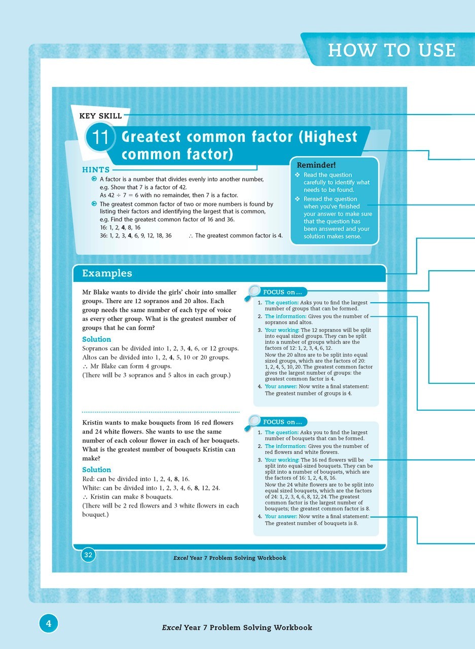 Excel Essential Skills – Problem Solving Workbook Year 7