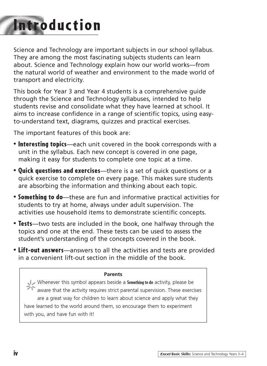 Excel Basic Skills – Science and Technology Years 3 – 4