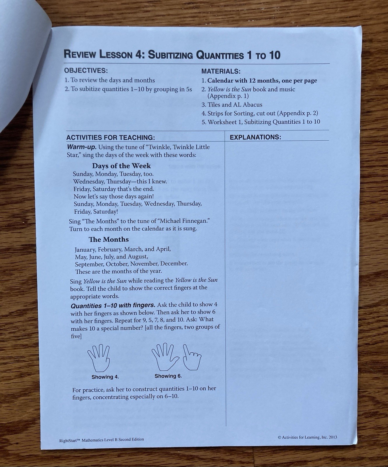 RightStart Mathematics Level B Second Edition Worksheets