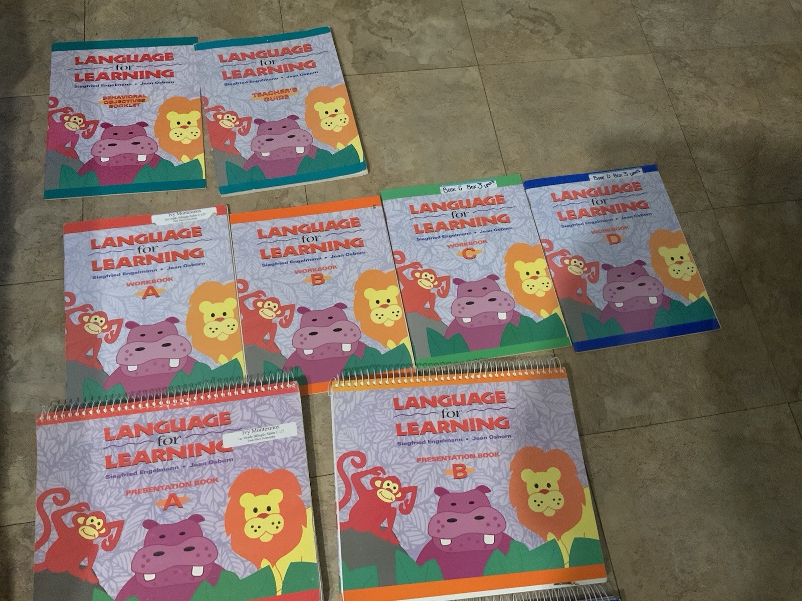 SRA Language for Learning Set Presentation Books A-D Workbooks A-D