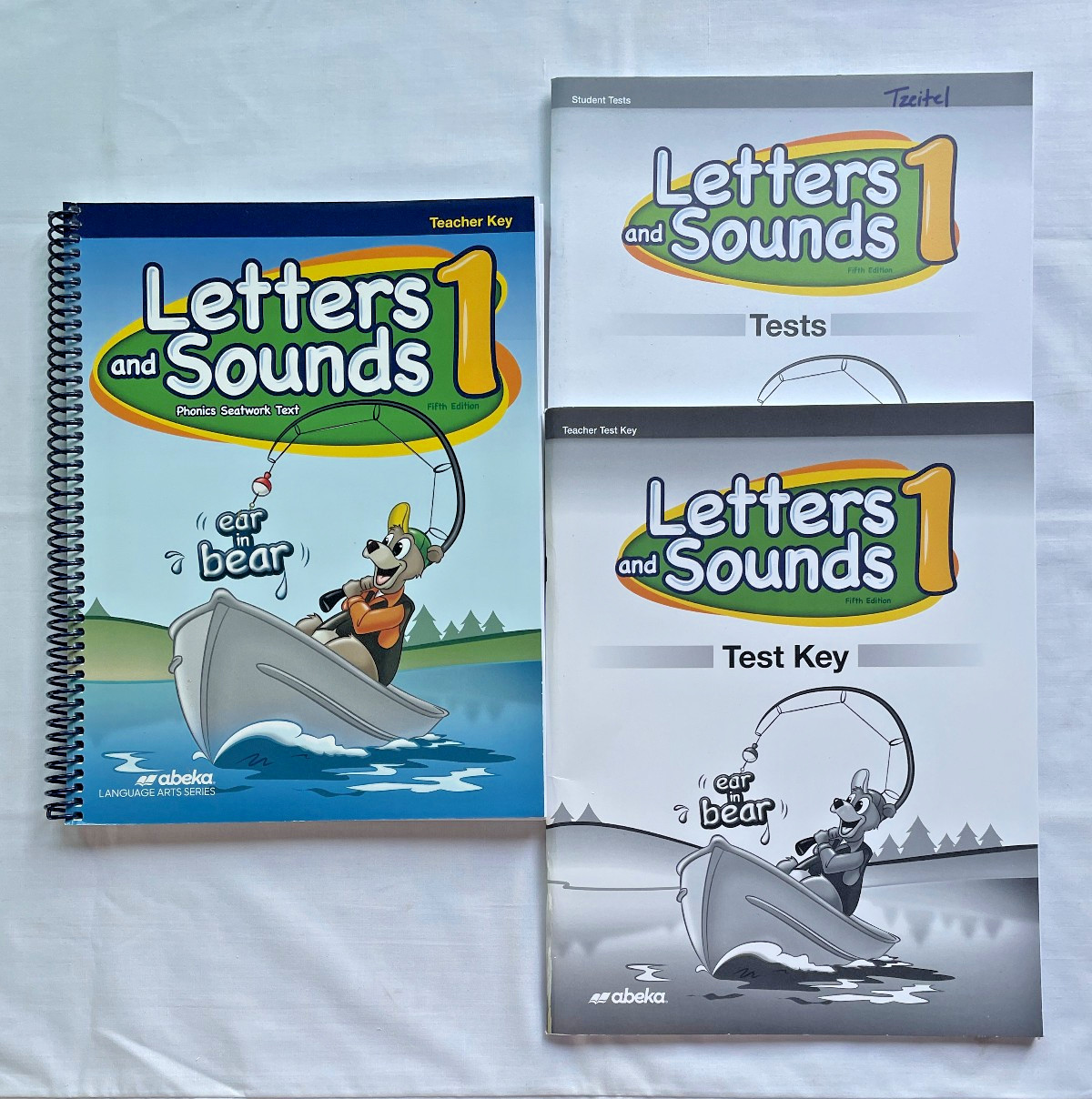 Abeka Letters and Sounds 1 Teacher Key, Tests & Test Key, Lot of 3 2015 PB