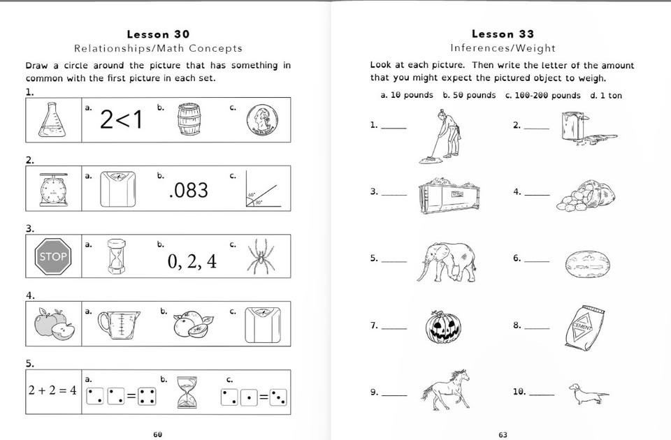 Elementary Math/Logic Workbooks, Dyslexia Friendly, Royal Fireworks Press