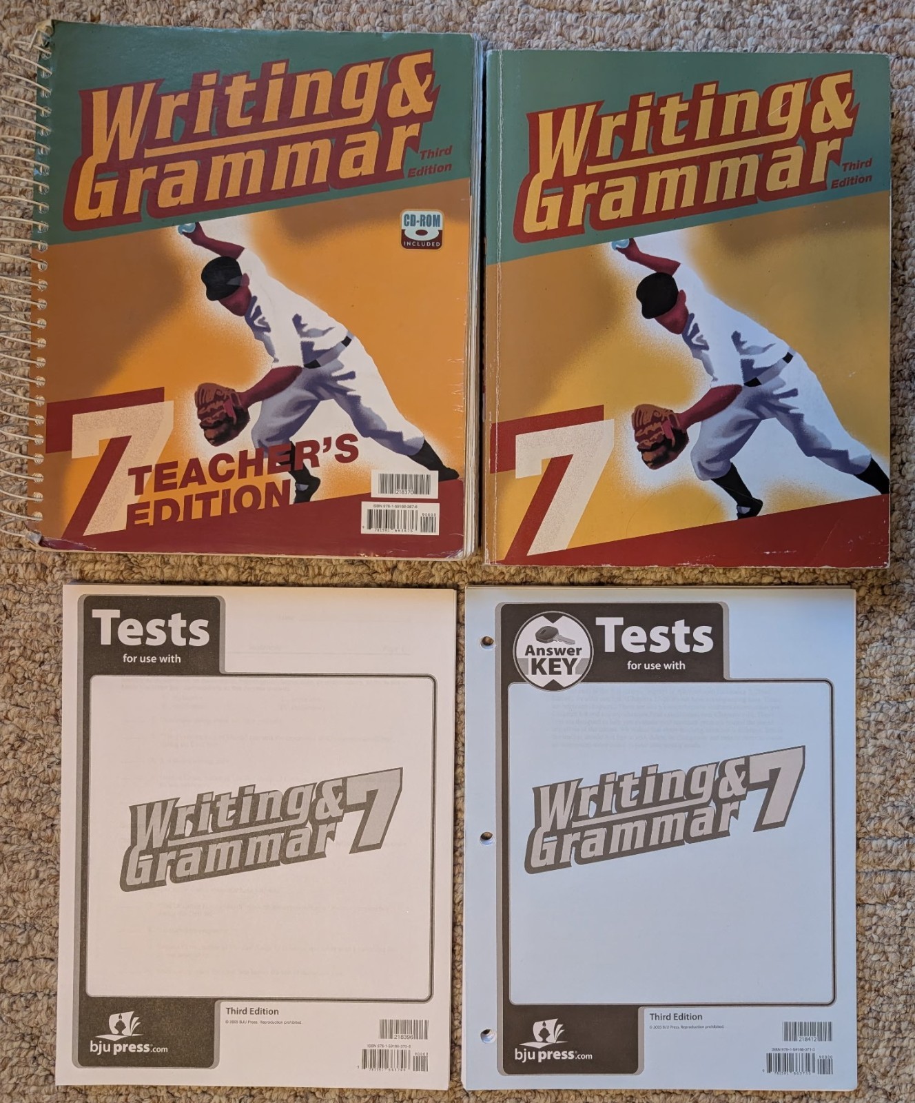 BJU Press Writing and Grammar 7 Teacher’s Edition/Student Book/Tests/Answer Key