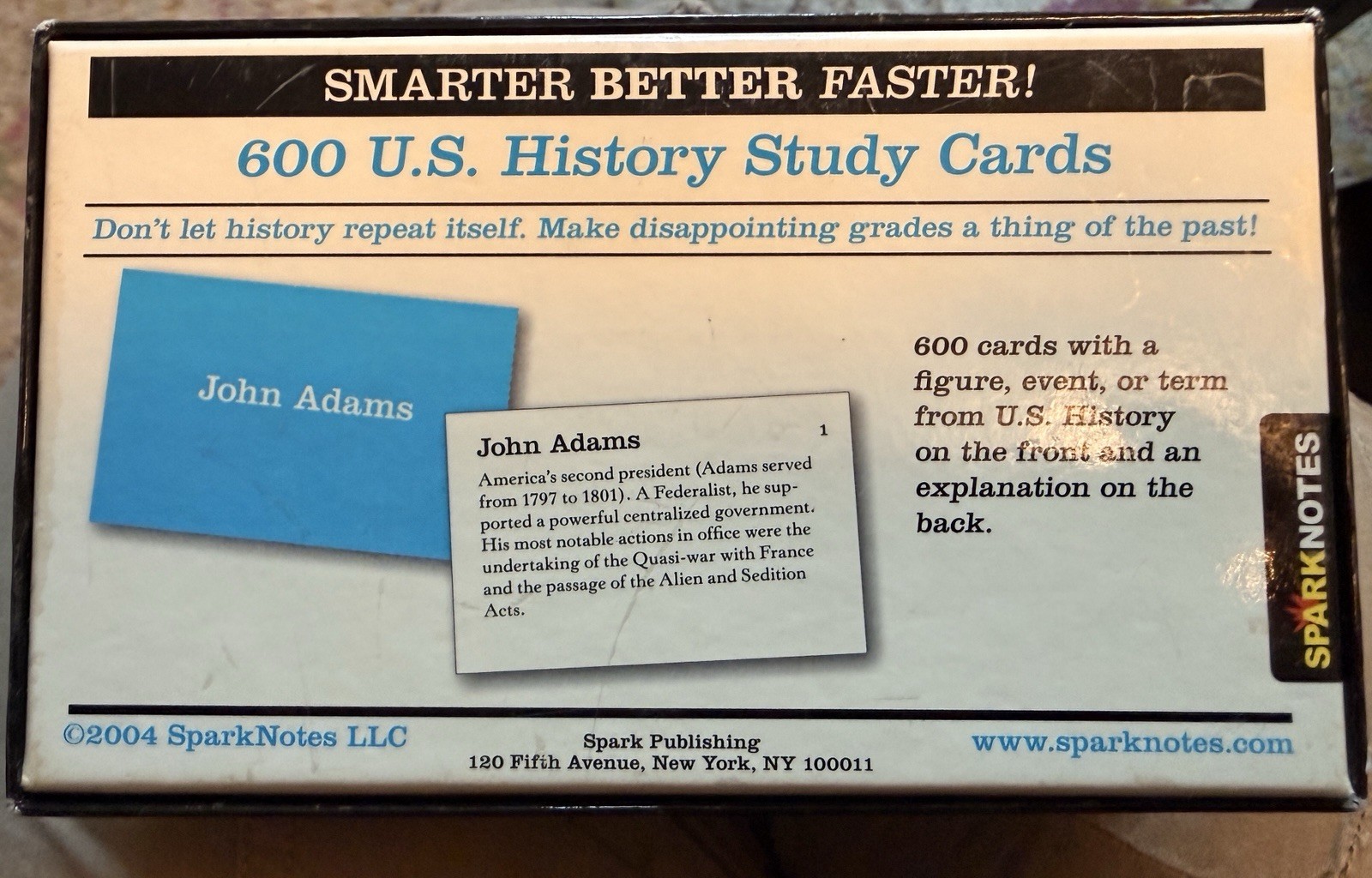 SparkNotes US HISTORY Study Cards Full Set – 600 Cards Homeschool