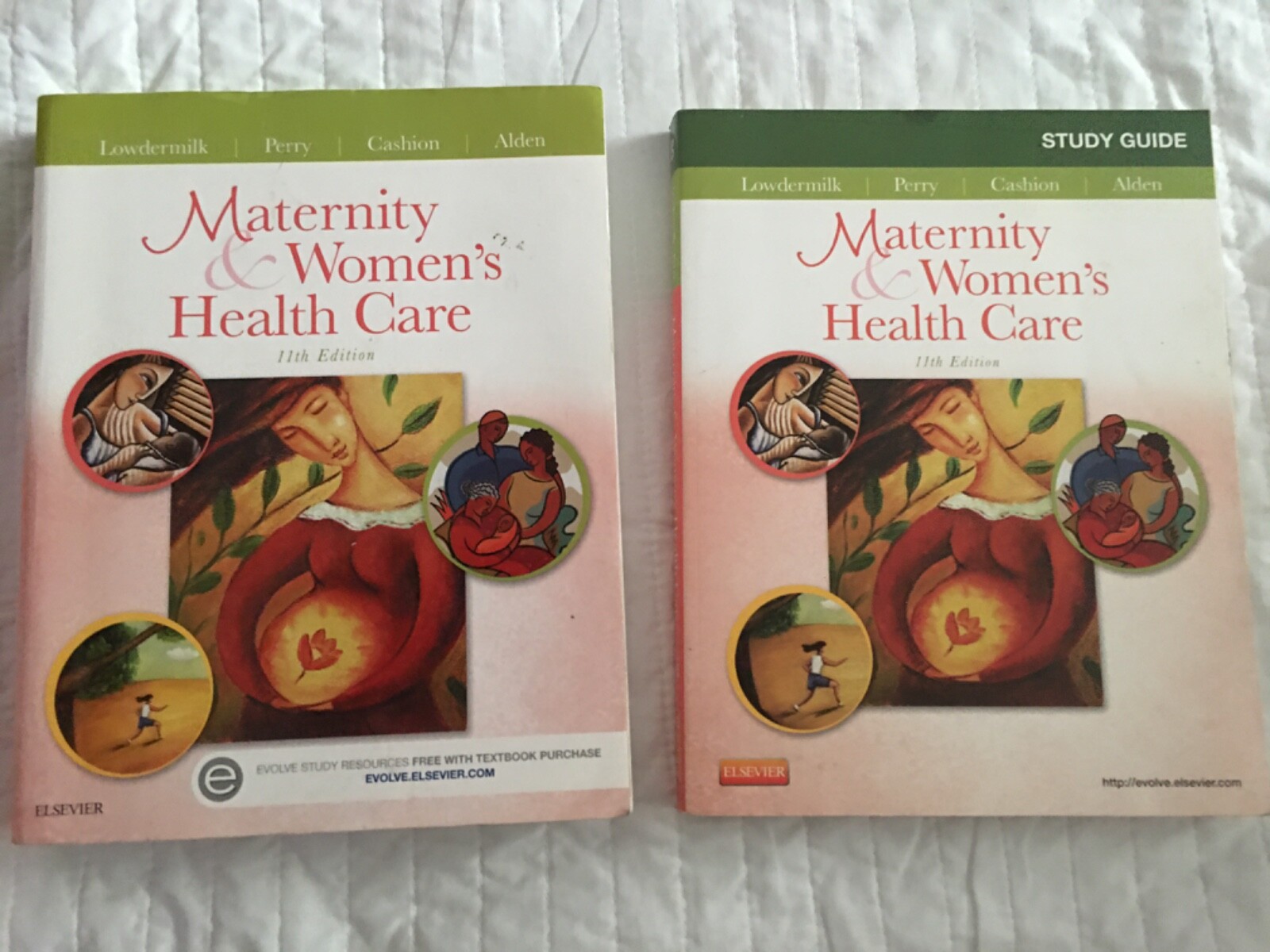 Book and study guide, Maternity & Womens Health Care 11th Edition.