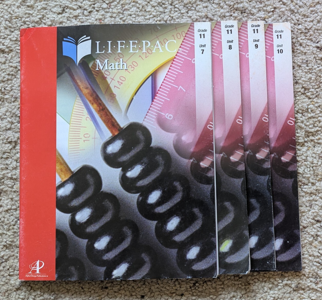 AlphaOmega Lifepac Math Grade 11 Workbooks 7-8-9-10