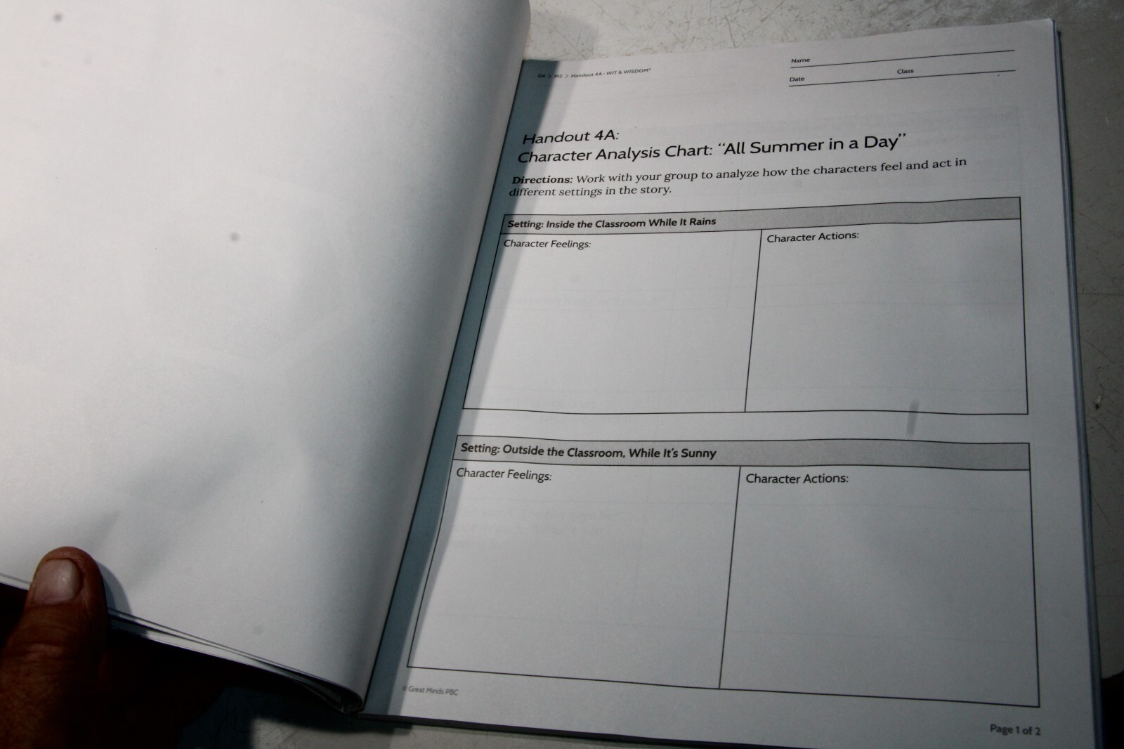 Great Minds Wit & Wisdom Grade 4 Module 2 Extreme Settings Workbook Unused