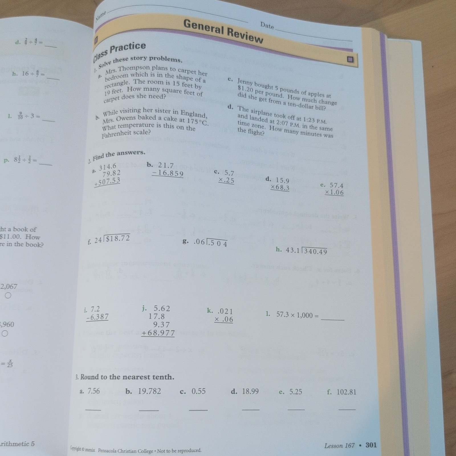 Abeka Homeschool Arithmetic 5th grade Bundle, 4th Edition