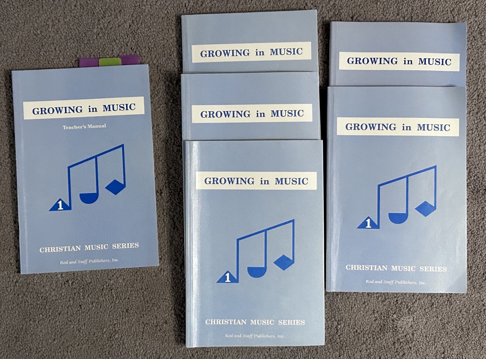 Growing in Music, Christian Music Series, Teacher’s Manual, 5 Student Books