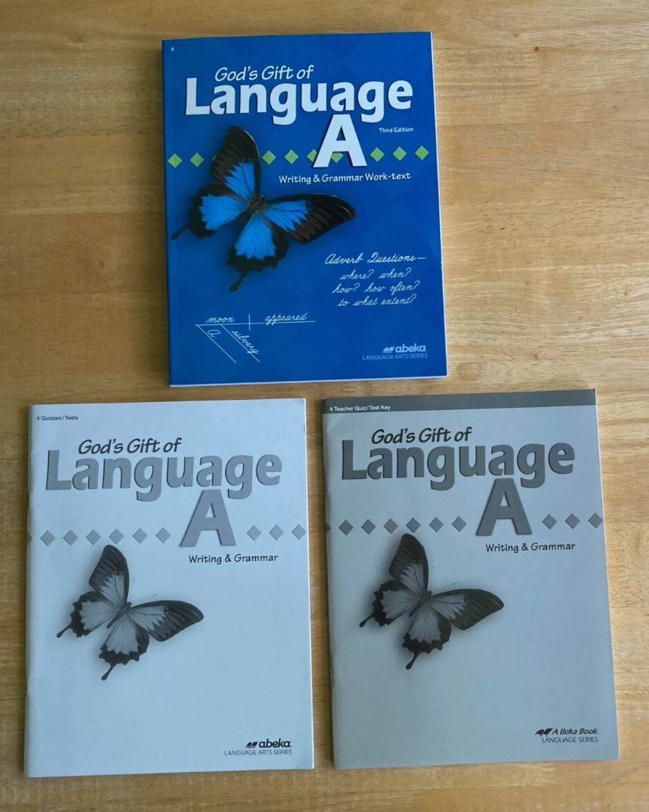 ABEKA Language Arts 4 Language A/Spelling/Readers/Tests/Lesson Plans Lot of 17