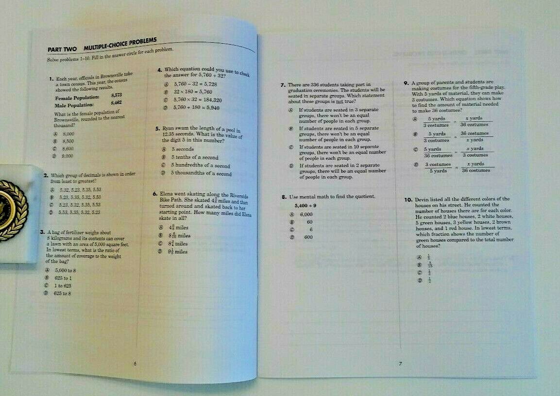 Math Camp! Problem Solving Test Prep Basic Skills Critical Thinking 5th Grade 5+