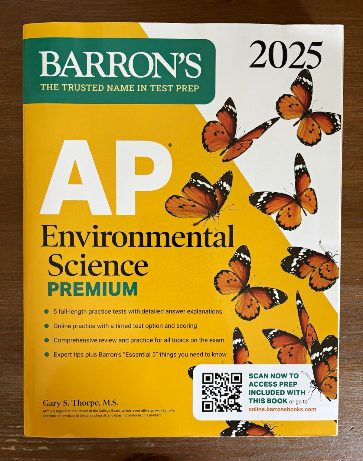 Barron’s AP Environmental Science Premium 2025 Study Guide by Gary S. Thorpe