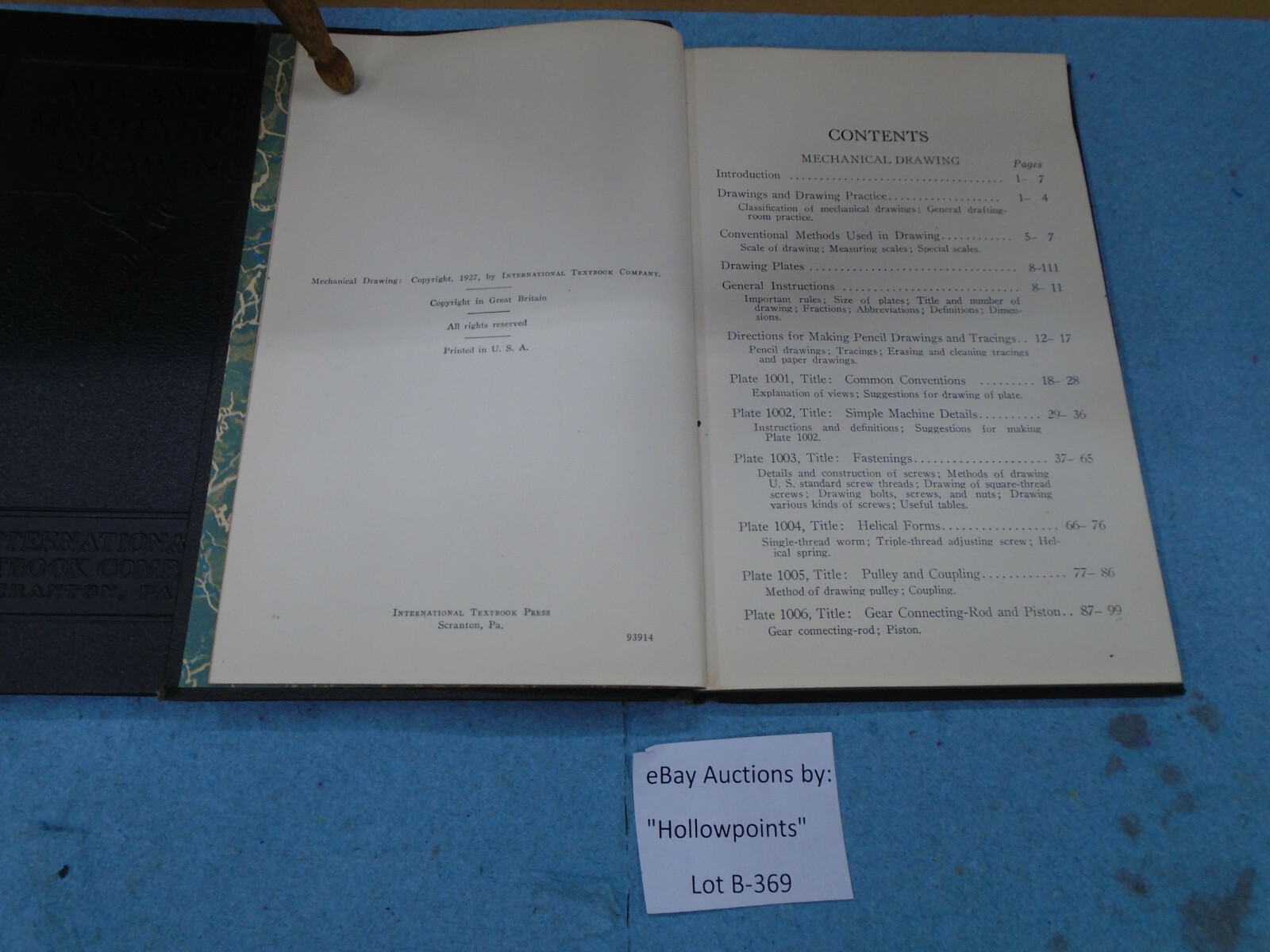 Mechanical & Advanced Mechanical Drawing vintage 1928 Set #212 213 by Royce B369