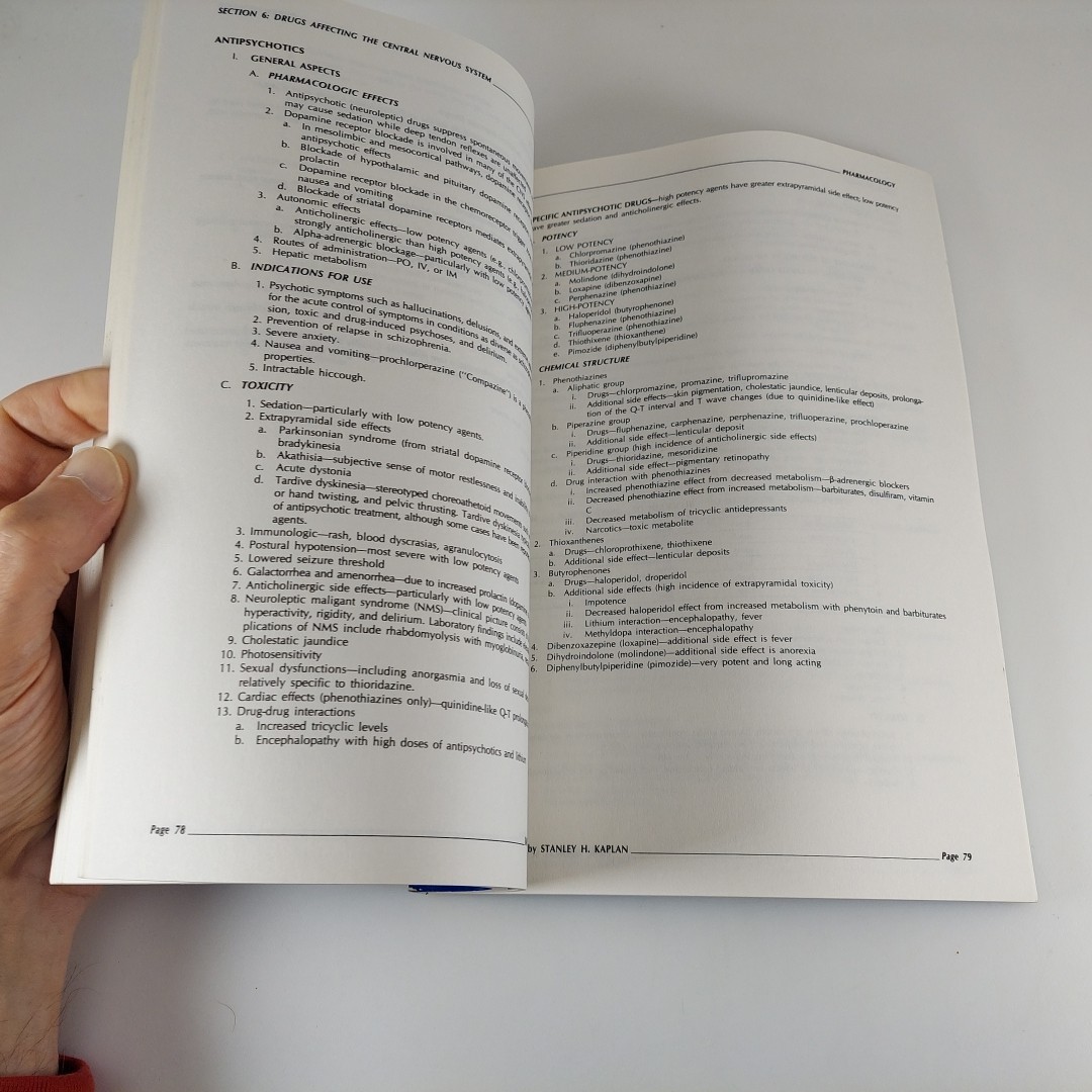Pharmacology Notes Basic Medical Science Notes Stanley Kaplan 1988 PB
