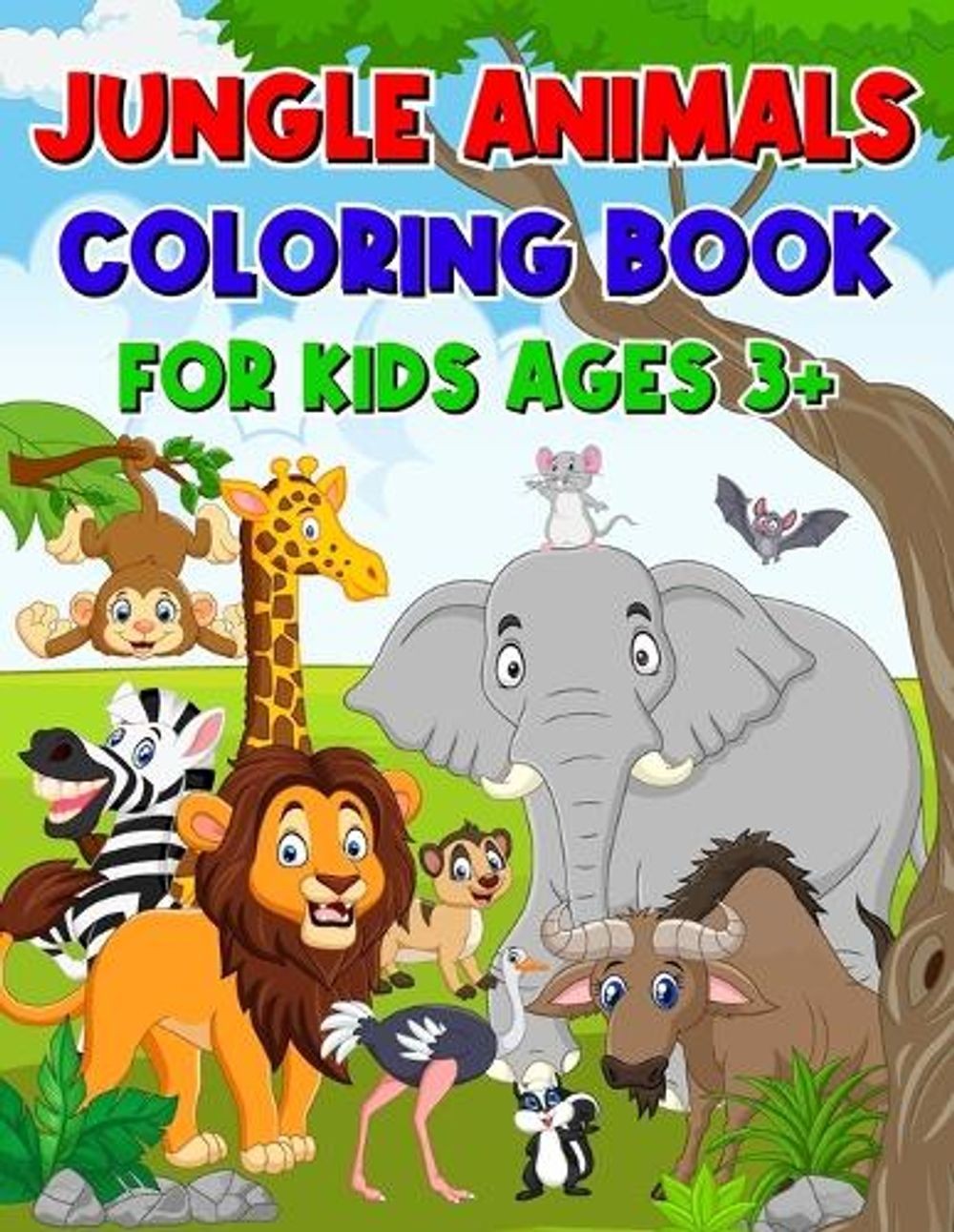Jungle Animals Coloring Book for Kids Ages 3+ by Xabier Go?i Xagoet Paperback Bo