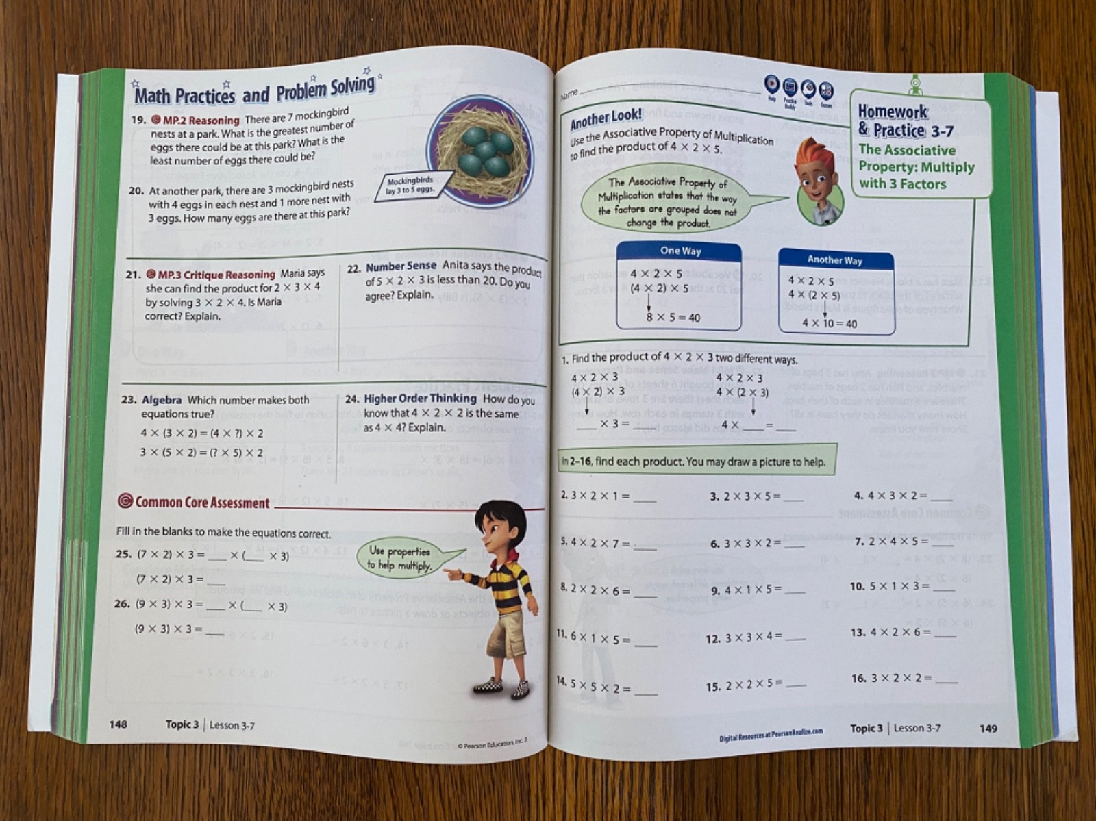 THIRD GRADE 3: Pearson enVision MATH Practice Workbook_Vol 1 & 2 Set_Homeschool