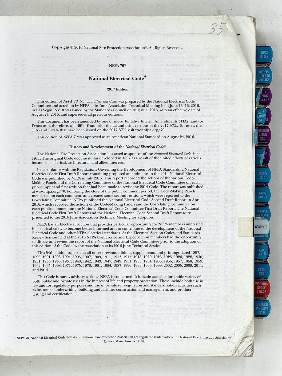 2016 NFPA 70. National Electrical Code PB
