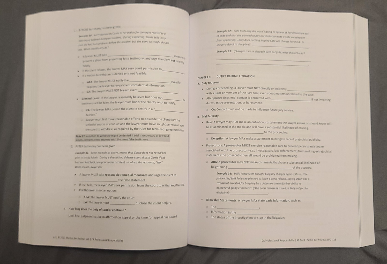 California Lecture Handouts Themis Bar Review 2023 NEW
