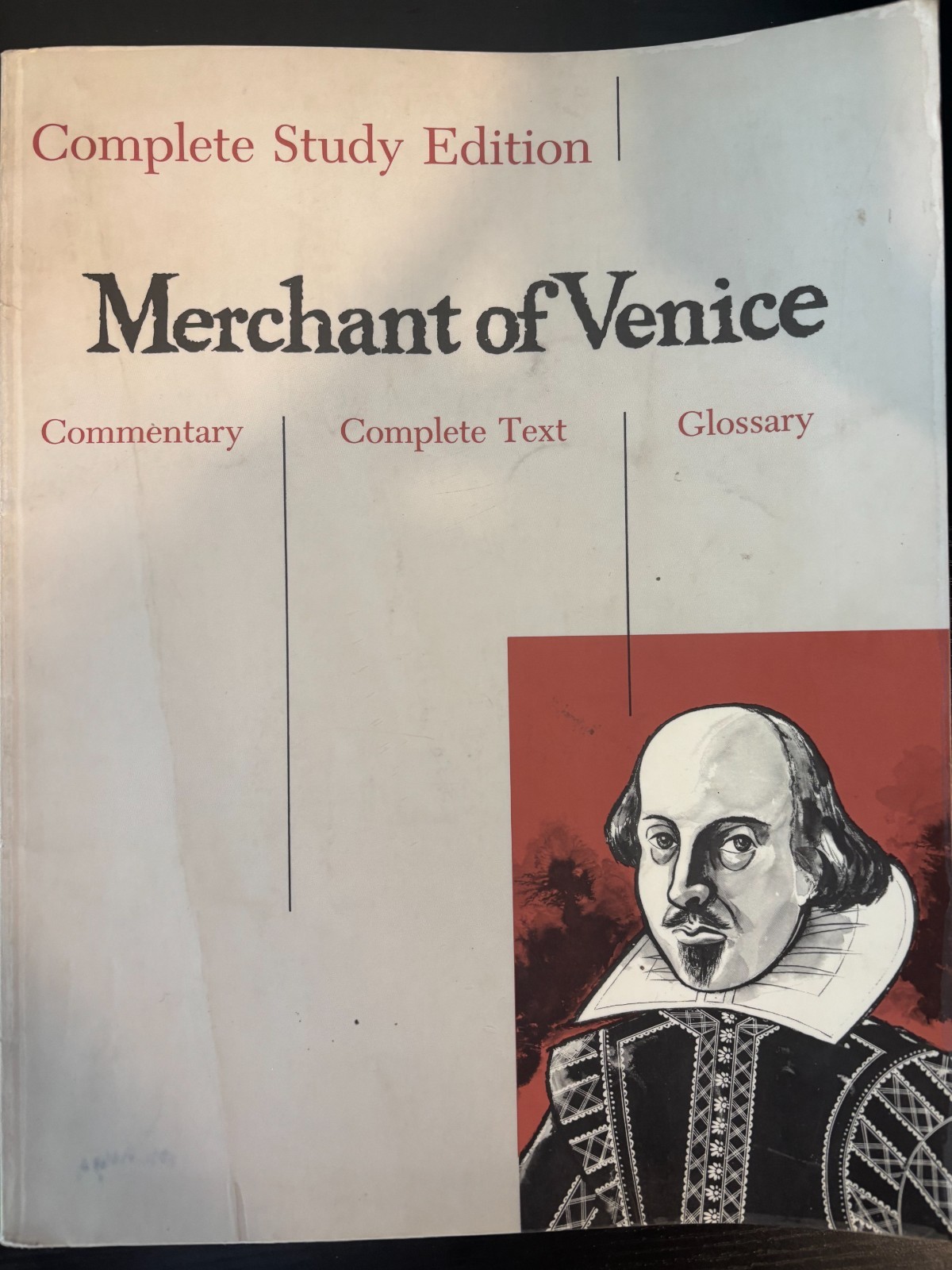 Merchant of Venice Complete Study Edition Shakespeare Cliffs Notes Ex-Library