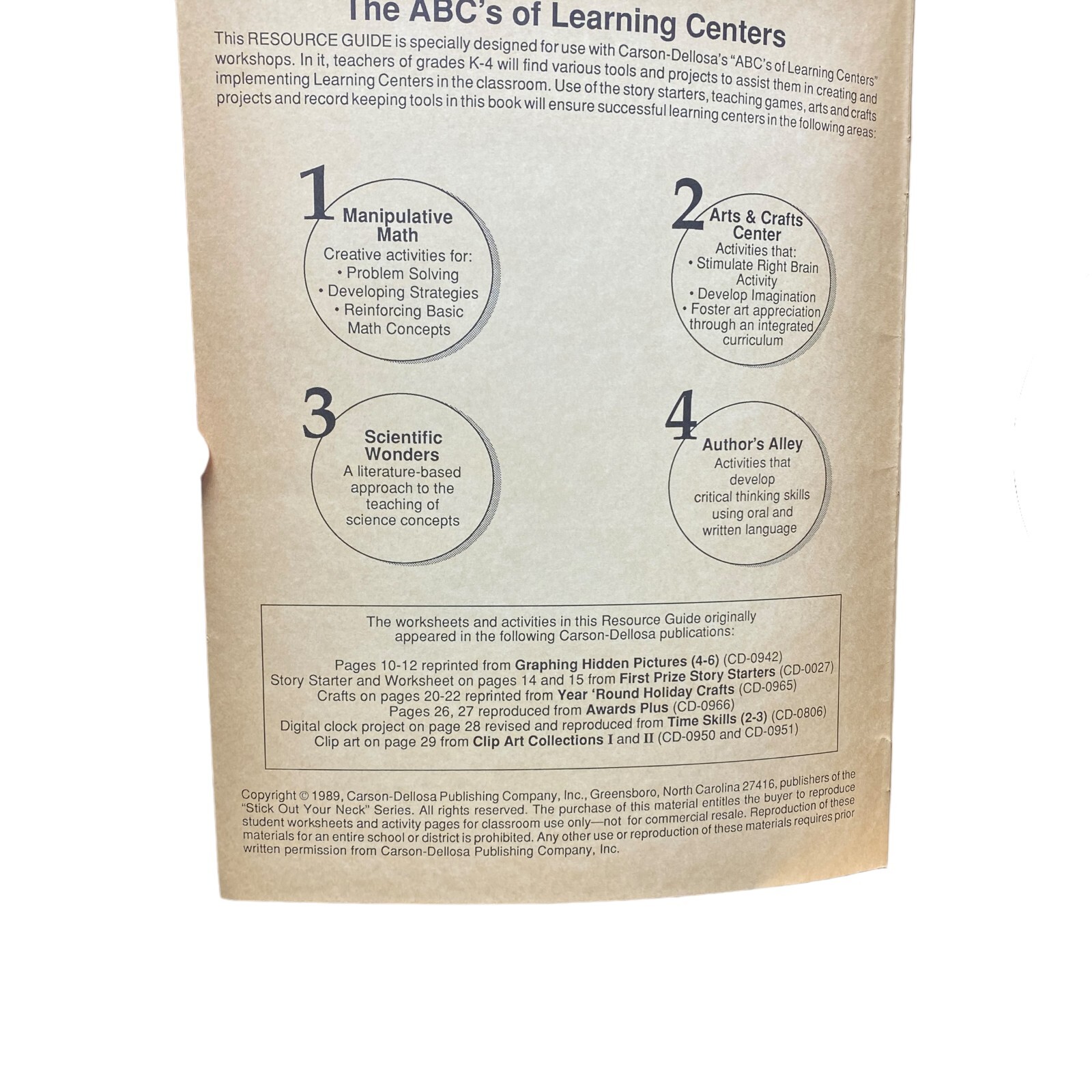 The Abc’s Of Learning Centers Developed by Carol Phillips