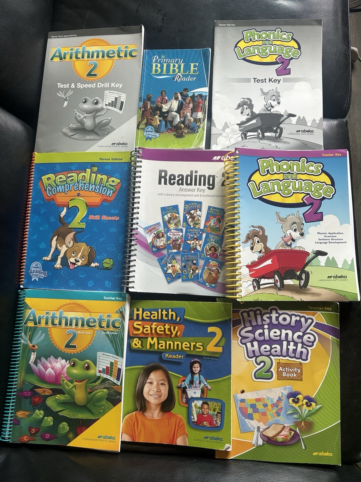Abeka Grade 2 Homeschool Curriculum Lot – 9 Items – Used – Good Condition