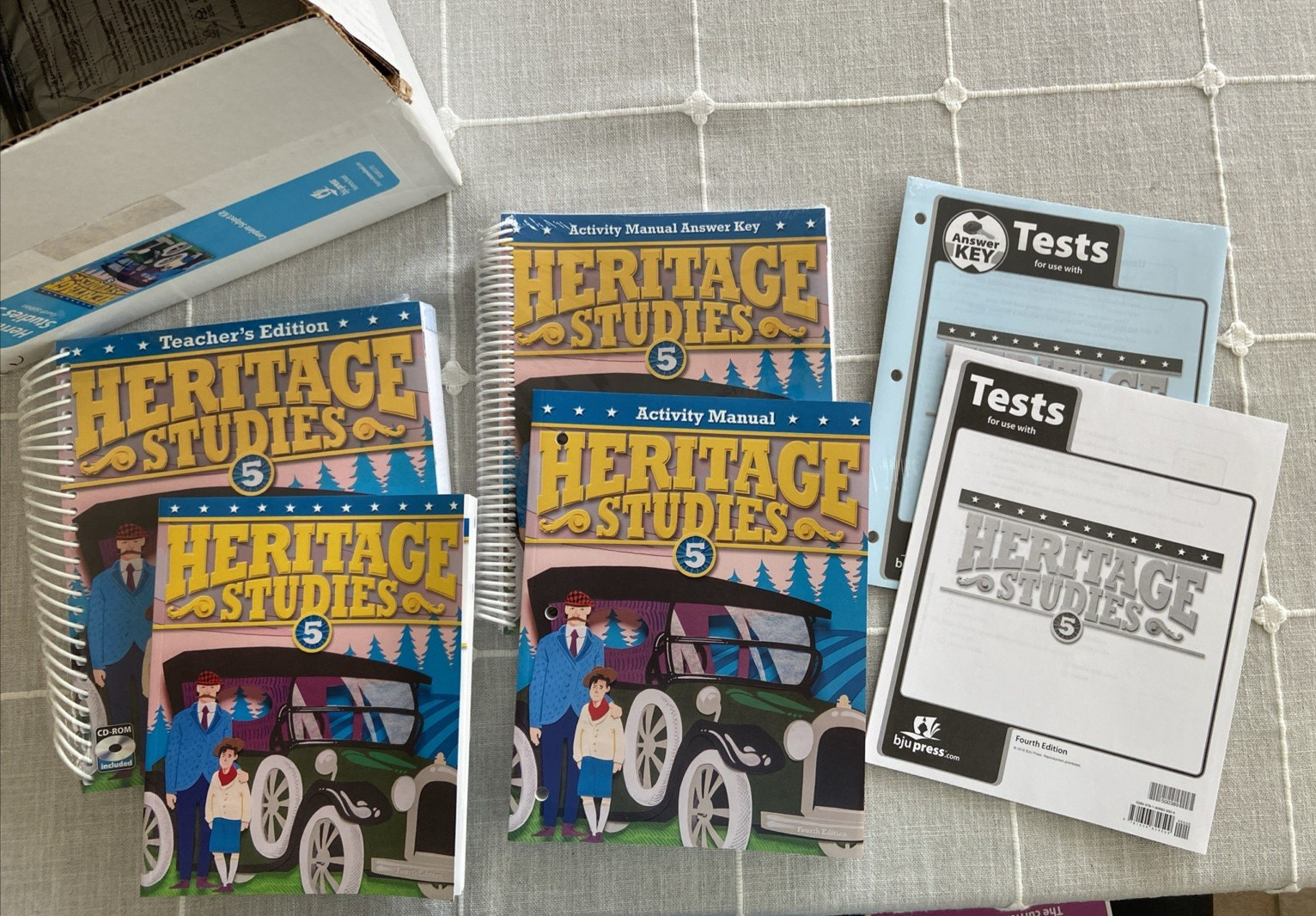 NEW BJU Press 5th grade HERITAGE STUDIES 5 Complete Subject Kit 4thEd HISTORY+CD