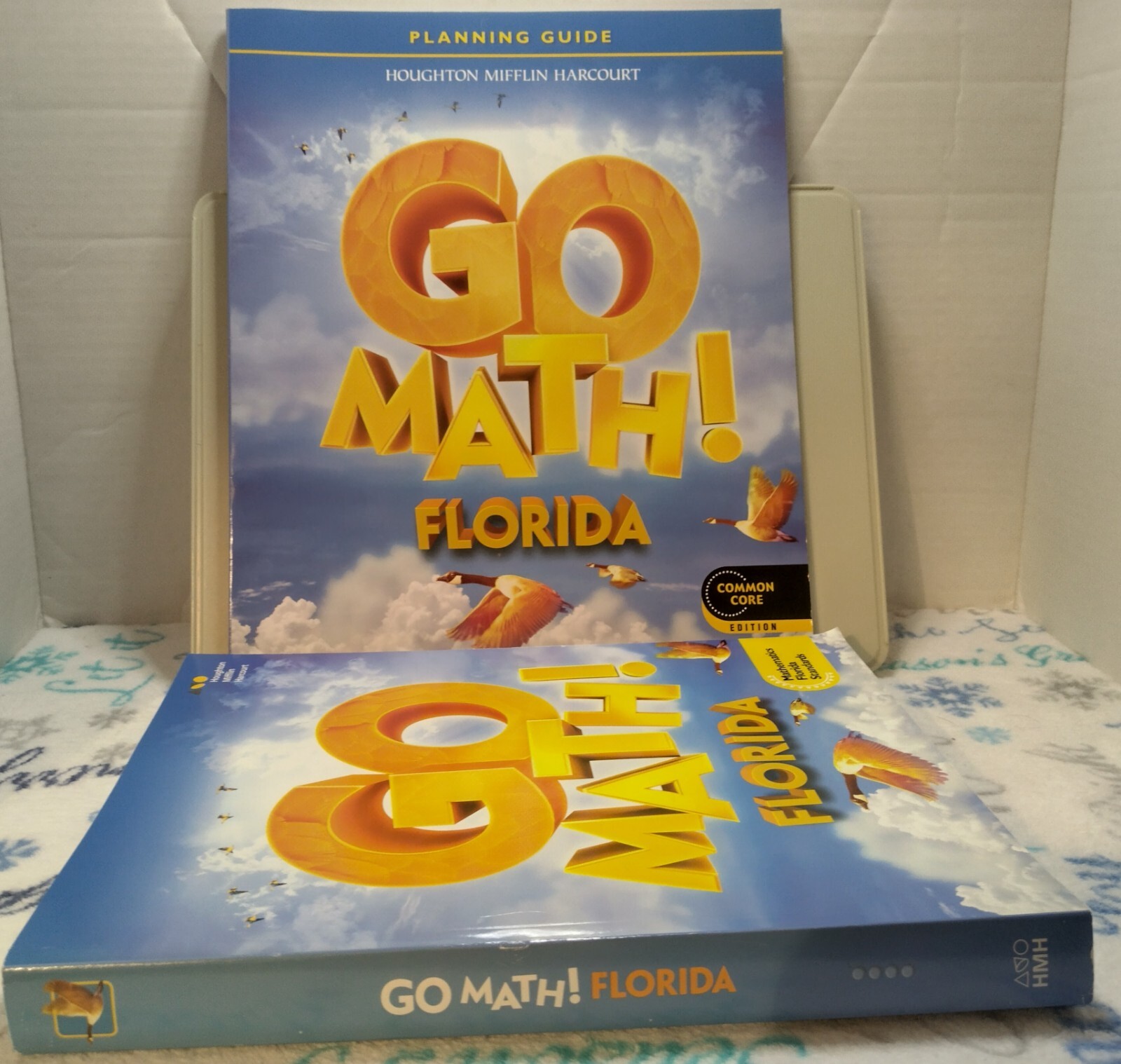 Lot of 2 HMH GO Math Florida 4th Grade Planning Guide/Student Edition