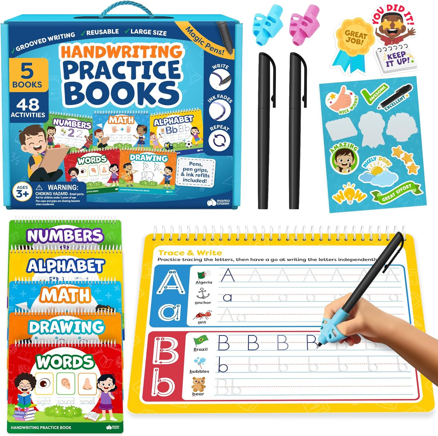 Magic Grooved Writing Practice for Kids Age 3-5 – Grooved Writing Books for Kids