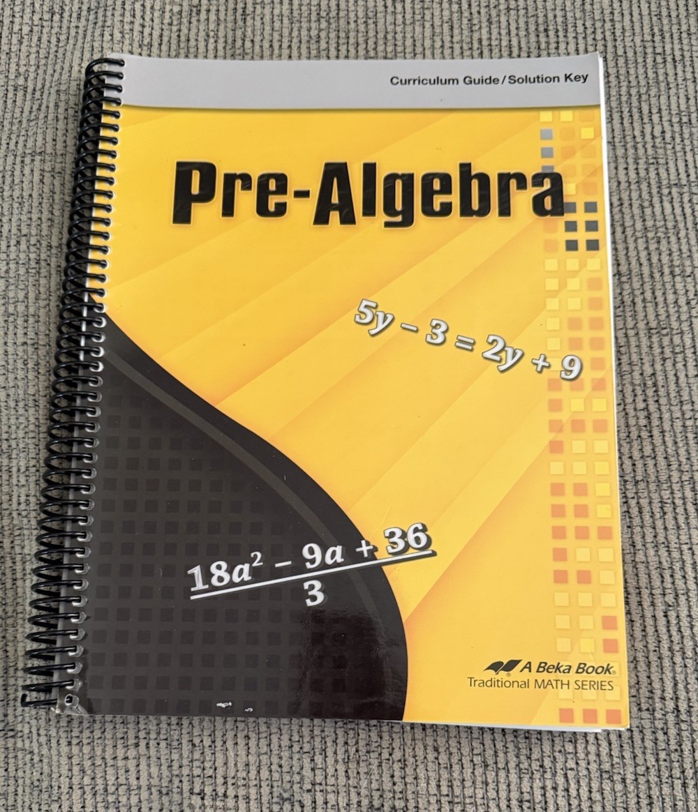 Abeka Pre-Algebra Curriculum/Solution Key 3rd Edition