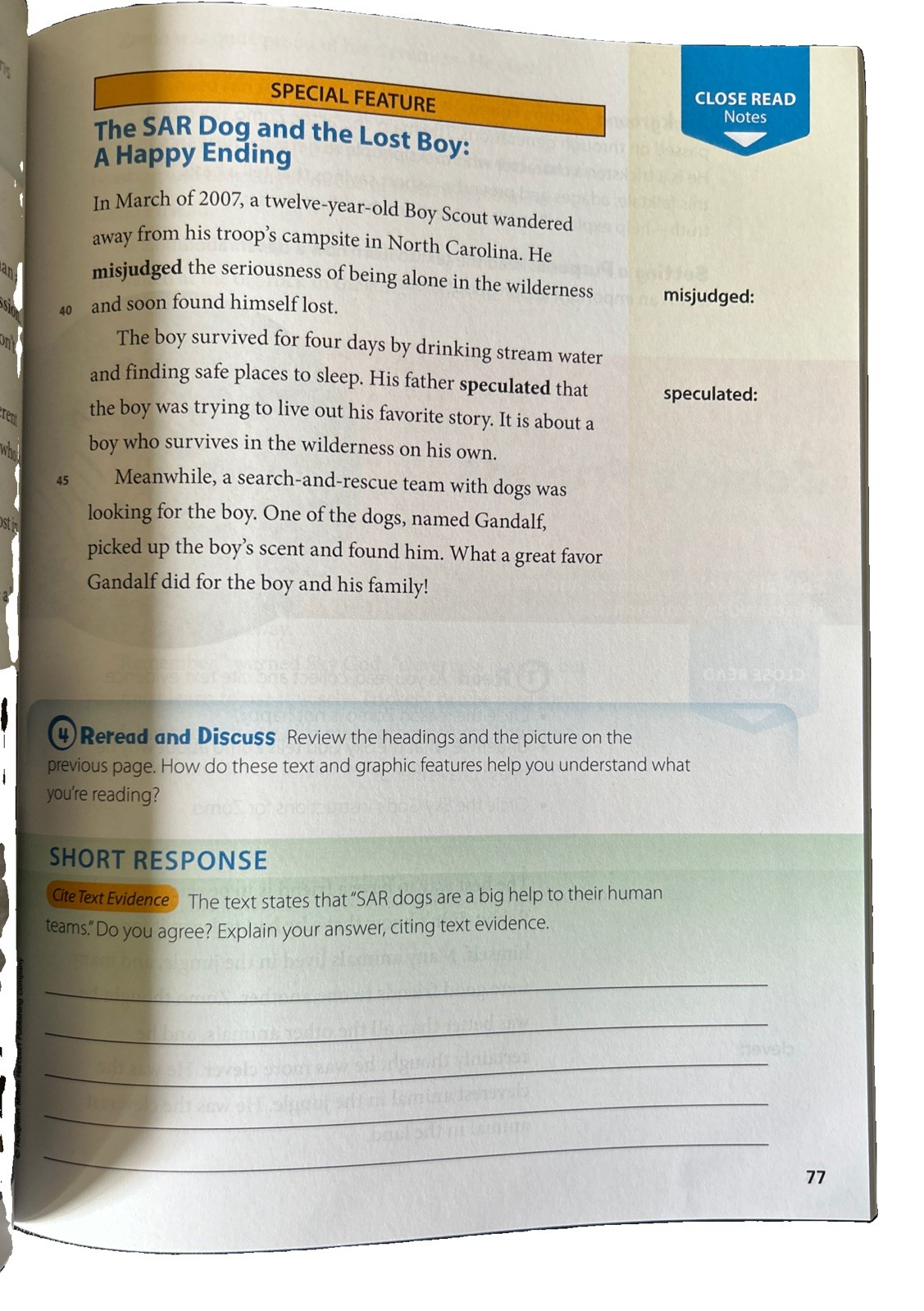 Close Reader Grade 4 – Paperback, by Houghton Mifflin Harcourt