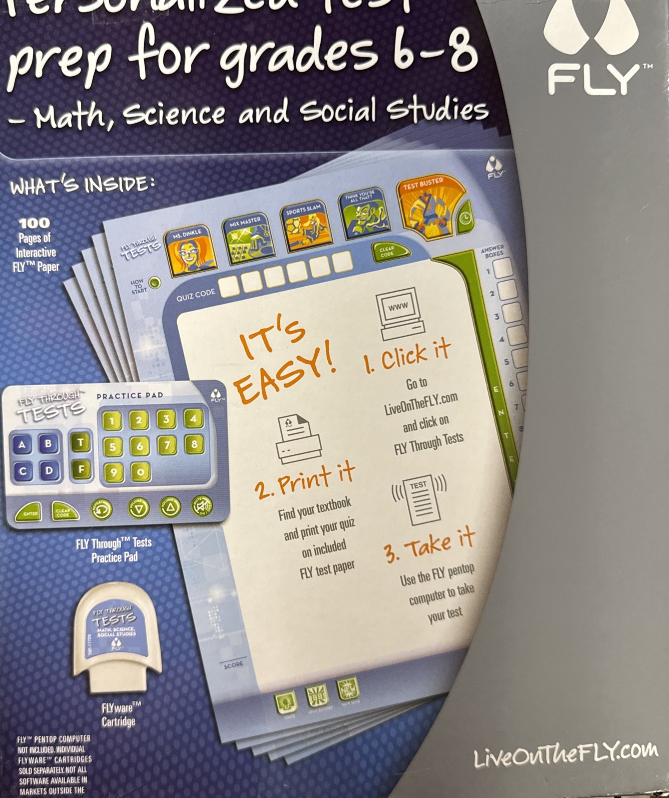 New Fly Through Tests Grades 6-8 Test Prep At Home Schooling Flyware