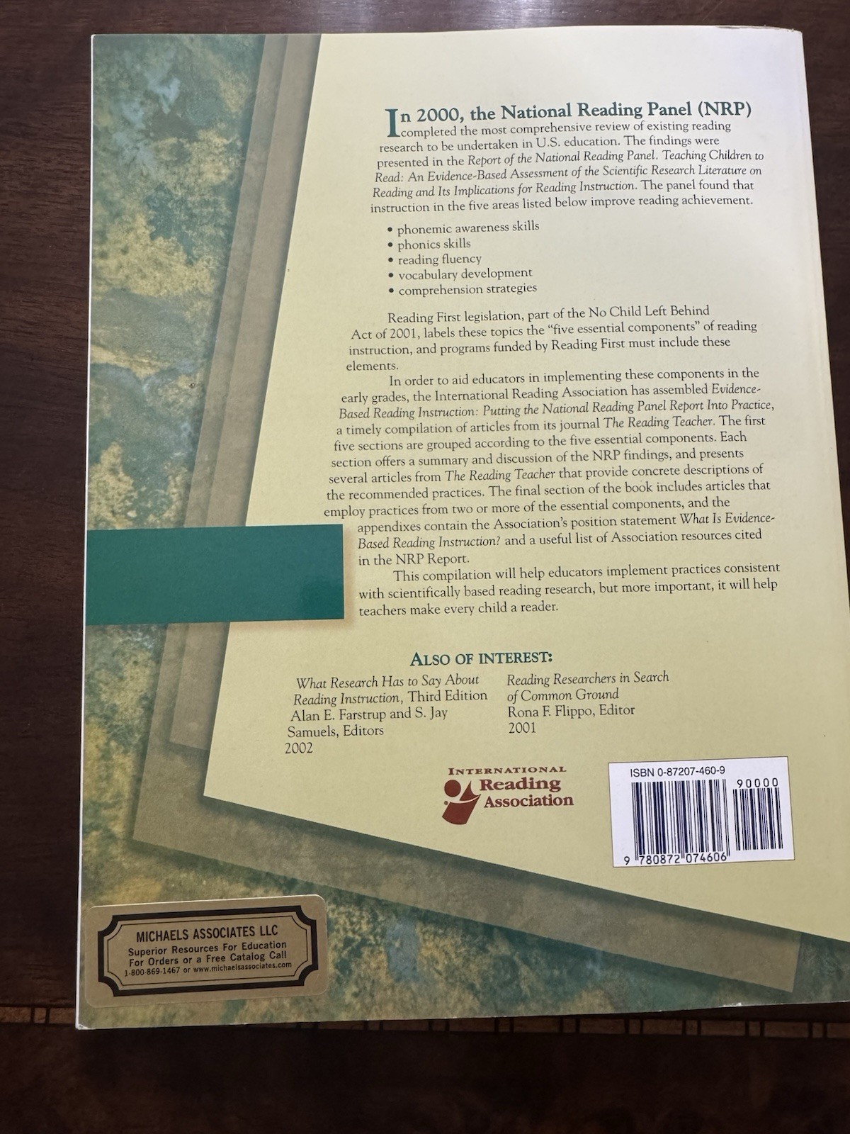 Evidence-Based Reading Instruction : National Reading Panel Report Into Practice