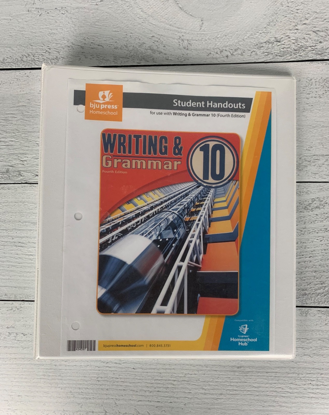 BJU Press Writing & Grammar 10 Student Handouts Worksheets 4th Edition & Binder