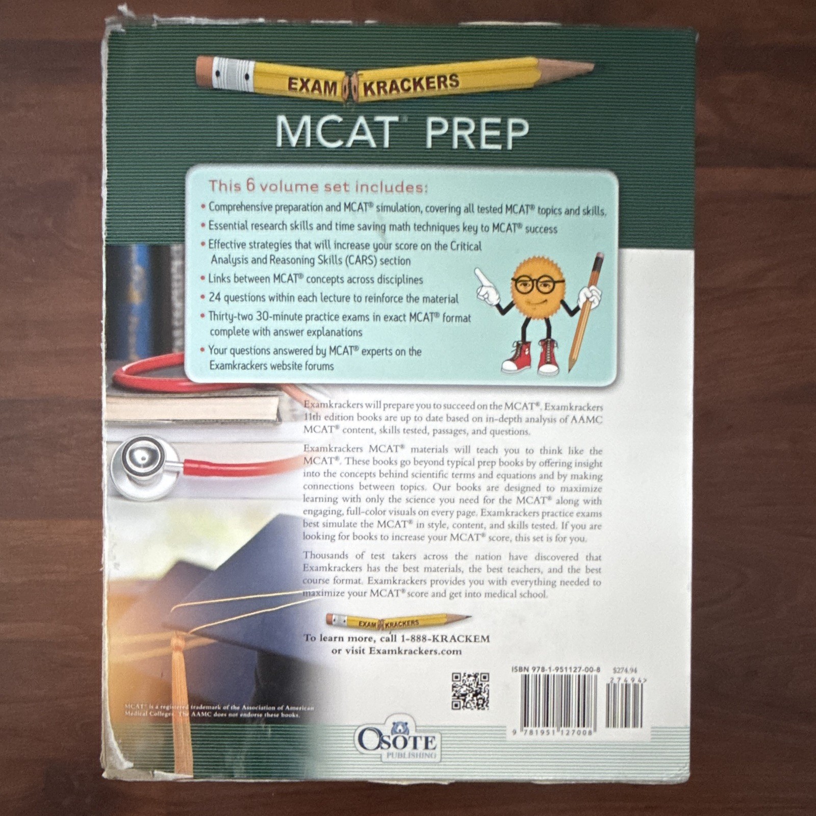 Exam Krackers MCAT Complete Study Package 6-Volume Box Set, 11th Ed