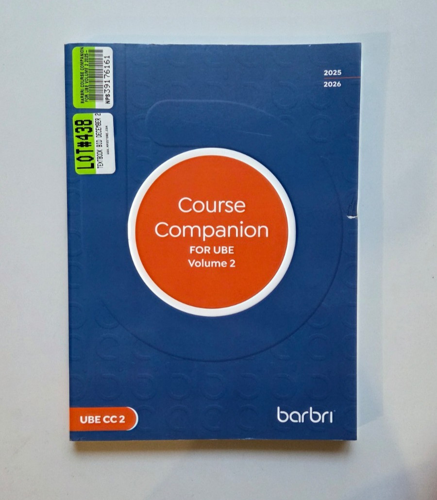 2025-2026 Barbri Bar Exam Course Companion for UBE Volume 2 UBE CC 2